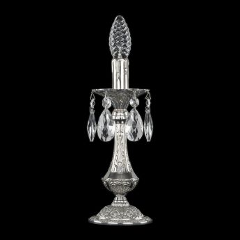 Настольная лампа бронзовая 72100L/1-26 Ni Bohemia Ivele Crystal