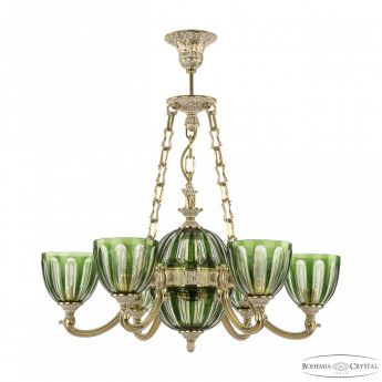 Люстра бронзовая 72009P/6/175 GW P1 U Clear-Green/H-1H FA10S Bohemia Ivele Crystal