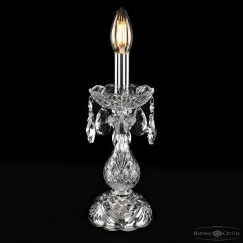 Настольная лампа хрустальная 105L/1-27 Ni Bohemia Ivele Crystal
