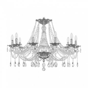 Люстра хрустальная 1607/10/300 Ni Bohemia Ivele Crystal