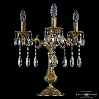 Настольная лампа бронзовая 72102L/3/125 A FP Bohemia Ivele Crystal