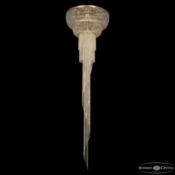 Каскадная люстра спираль хрустальная 83231/100IV-300 G Bohemia Ivele Crystal