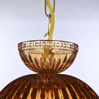 Подвесной светильник с цветным хрусталём 5478/22 G Amber/M-1G Leafs Bohemia Ivele Crystal