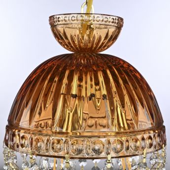 Подвесной светильник с цветным хрусталём 5478/22 G Amber/M-1G Leafs Bohemia Ivele Crystal