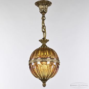 Подвесной светильник с цветным хрусталём 5480L/17 Ni Aquamarine/M-1G Bohemia Ivele Crystal