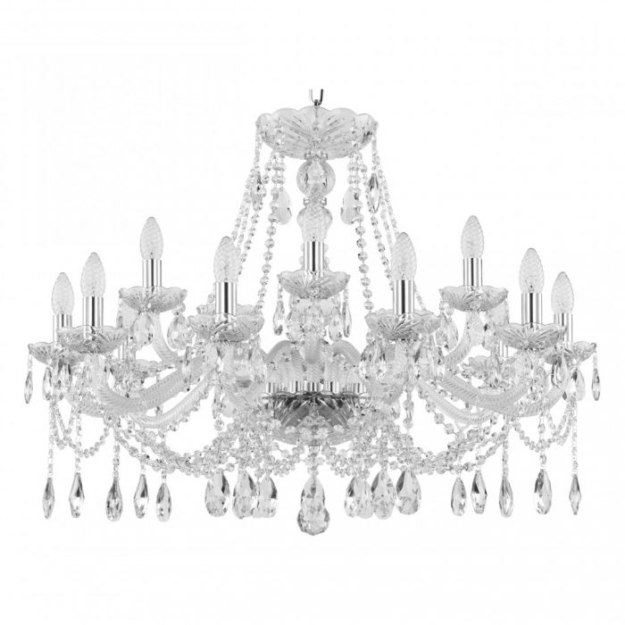 Люстра хрустальная 107/10+5/300 Ni Bohemia Ivele Crystal