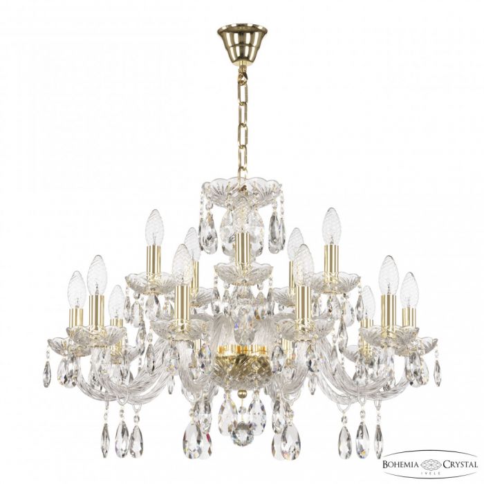 Люстра хрустальная 117/10+5/240 G Bohemia Ivele Crystal