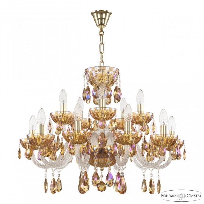 Люстра хрустальная 5417/10+5/240 G  Shampan/M-1H K777 Bohemia Ivele Crystal