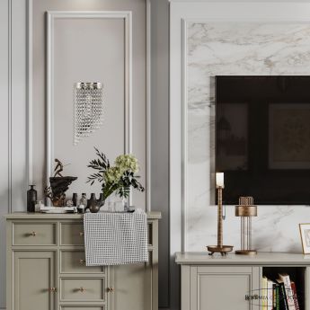 Бра хрустальные 83401BL/15IV-33 Ni R Bohemia Ivele Crystal