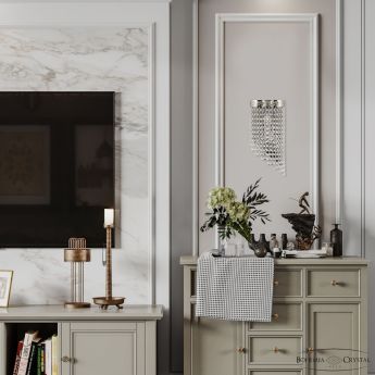 Бра хрустальные 83401BR/15IV-33 Ni R Bohemia Ivele Crystal