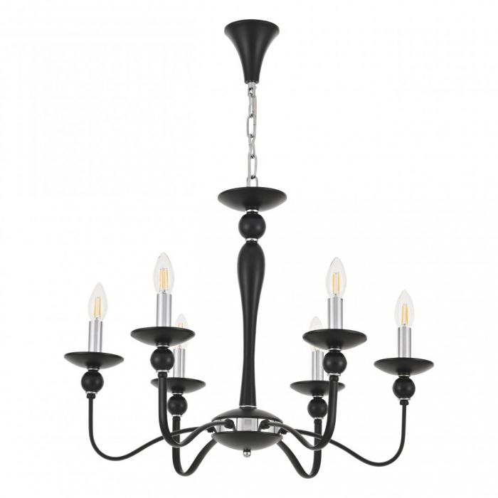 Люстра 820201.1.6.200.U.E14 Bk.Cr Arte Milano