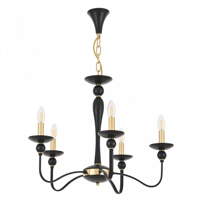 Люстра 820201.1.5.200.U.E14 Bk.Gd Arte Milano