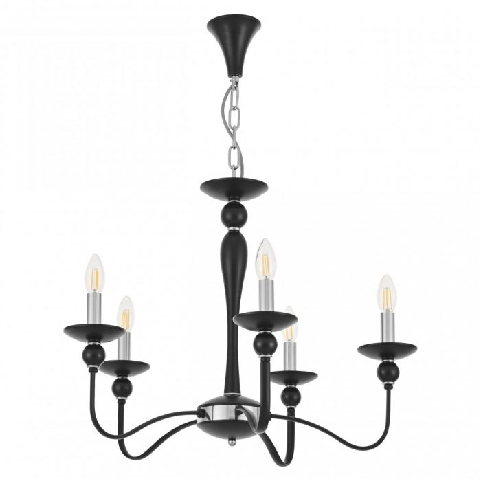 Люстра 820201.1.5.200.U.E14 Bk.Cr Arte Milano