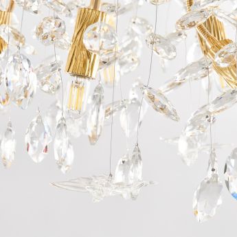 Люстра в виде веточек 230210.700.6.E14.D2 GD BUT-Clear Arte Milano