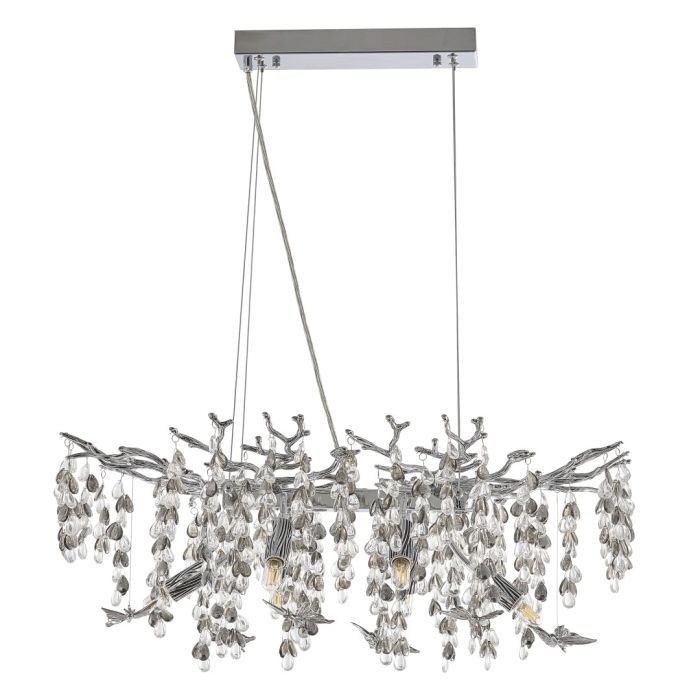 Люстра в виде веточек 230210.700.6.E14.H3 CB Clear-Smoky BUT-Smoky Arte Milano