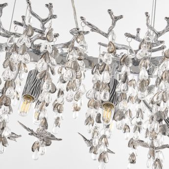 Люстра в виде веточек 230210.700.6.E14.H3 CB Clear-Smoky BUT-Smoky Arte Milano