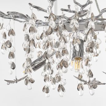 Люстра в виде веточек 230210.700.6.E14.H3 CB Clear-Smoky BUT-Smoky Arte Milano