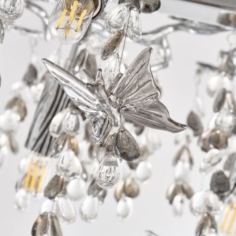 Люстра в виде веточек 230210.700.6.E14.H3 CB Clear-Smoky BUT-Smoky Arte Milano