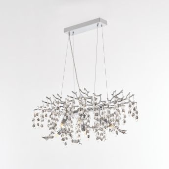 Люстра в виде веточек 230210.700.6.E14.H3 CB Clear-Smoky BUT-Smoky Arte Milano