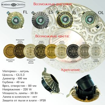 Точечный светильник 1790/10/IS GB Bohemia Ivele Crystal