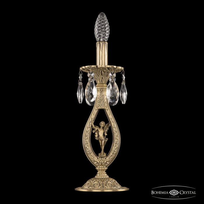 Настольная лампа бронзовая 72400L/1-33 FP FA5S Bohemia Ivele Crystal
